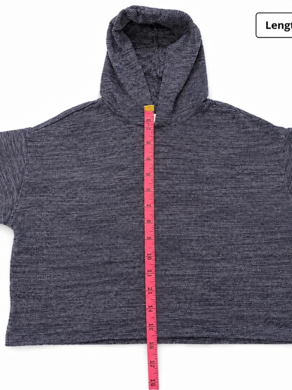 Old Navy Girls L 10-12 Charcoal Heathered Knit Pullover Hoodie